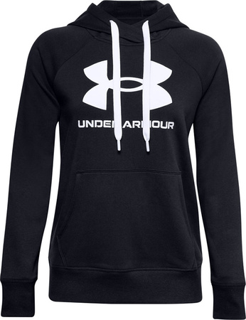 Bluza damska Under Armour Rival Fleece Logo Hoodie głęboka czerń 1356318 001