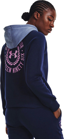 Bluza damska Under Armour Rival Fleece CB Hoodie granatowa 1373031 410