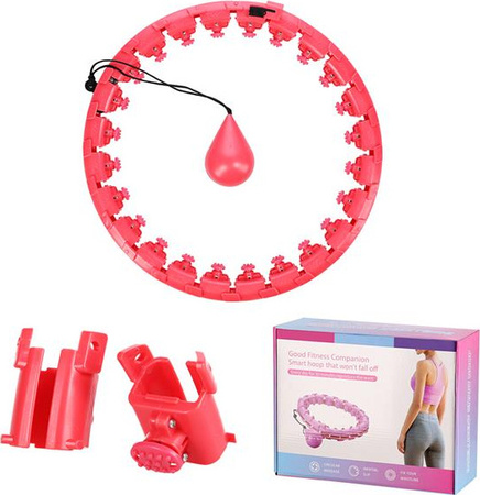 Hula hop z obciążnikiem fh01 czerwone