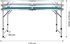 Stół turystyczny kempingowy Nils Camp NC1605 składany niebieski 120x60x70cm