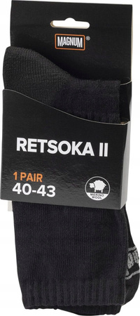 Męskie skarpety narciarskie wysokie Magnum Retsoka II wełna Merino rozmiar 44-47