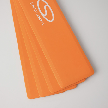 Znaczniki płaskie pachołki na parkiet narożniki SMJ sport 4 sztuki pomarańczowe 25x25cm