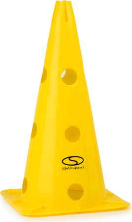 Pachołek stożek słupek treningowy z otworami SMJ 38 cm