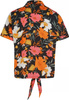 Damska koszulka z krótkim rękawem O'neill CALI BEACH SHIRT black bluemchen rozmiar S