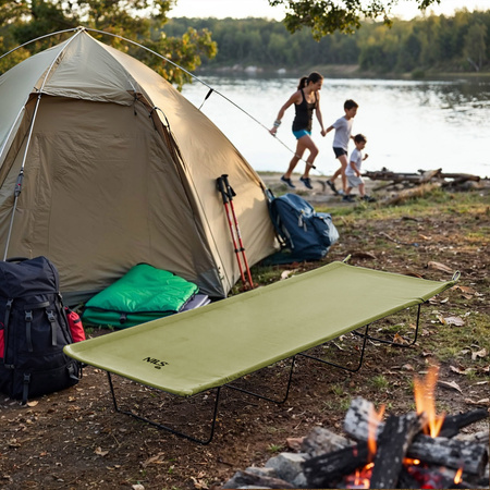 Łóżko polowe turystyczne składane Nils Camp NC3504 zielone 190x60x20cm