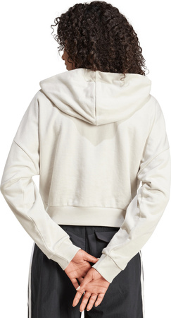 Bluza damska adidas Essentials 3-Stripes French Terry Quarter-Zip Hoodie beżowa JN1958