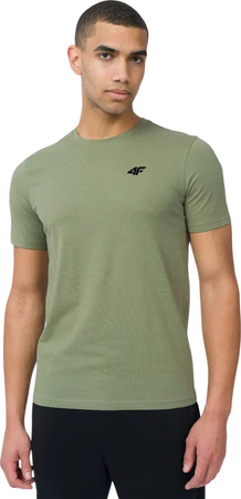 Koszulka męska 4F M3094 3pak niebieska, oliwkowa, beżowa 4FWSS25TTSHM3094 90S