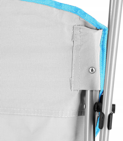 Krzesło turystyczne z daszkiem składane Nils Camp NC3087 szary