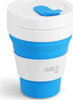 Kubek silikonowy składany turystyczny podróżny kempingowy Nils Camp NC4103 niebieski 475 ml