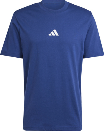 Koszulka męska adidas Essentials Small Logo Single Jersey niebieska JF1093