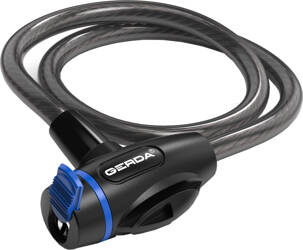 Zapięcie rowerowe Gerda pętla, korpus, okrągły czarne Flex 650/10T