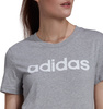 Koszulka damska adidas Loungwear Essentials Slim Logo szara HL2053