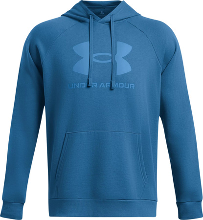 Bluza z kapturem kangurka męska Under Armour Rival Fleece Logo HD niebieska 1379758 406