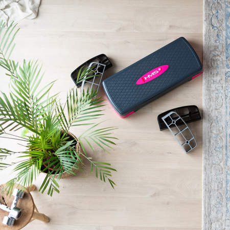 Step do ćwiczeń aerobiku HMS AS002 różowo-szary