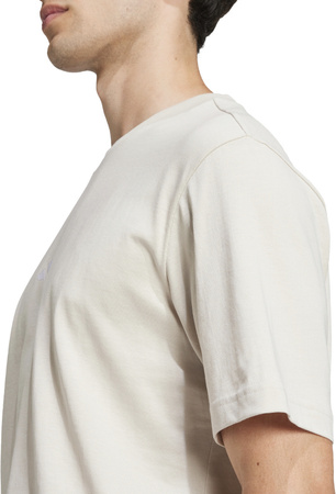 Koszulka męska adidas Essentials Small Logo Single Jersey beżowa JD1779