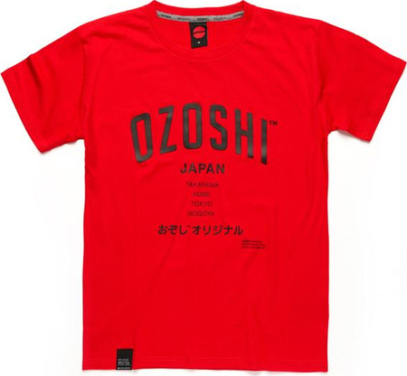Koszulka męska Ozoshi Atsumi czerwona TSH O20TS007