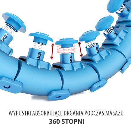 Hula hop z wypustkami i obciążnikiem HMS HHW01 niebieskie