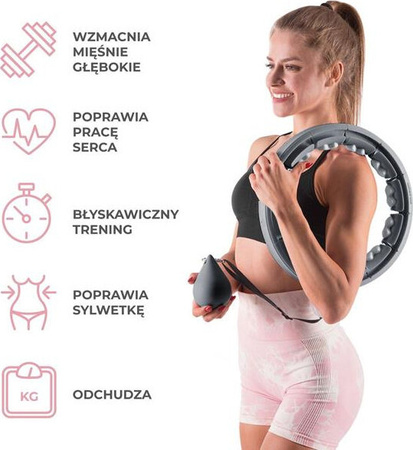 Zestaw hula hop HHW06 z piłką grawitacyjną i licznikiem HMS pas br163