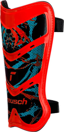 Ochraniacze piłkarskie na golenie piszczele nagolenniki Reusch Shinguard Attrakt Lite czerwono-czarne 5377045 3335