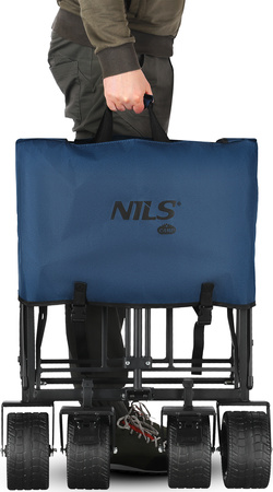 Wózek turystyczny plażowy transportowy kempingowy składany z daszkiem Nils Camp NC2605 120 L