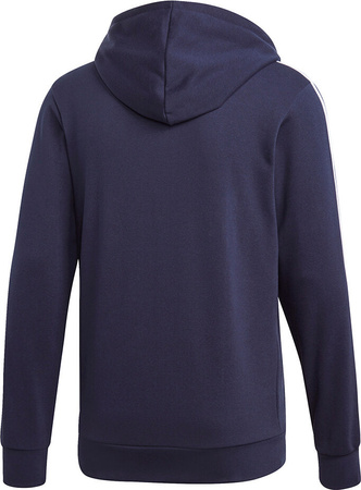 Bluza męska adidas Essentials 3 Stripes FZ FT granatowa DU0471