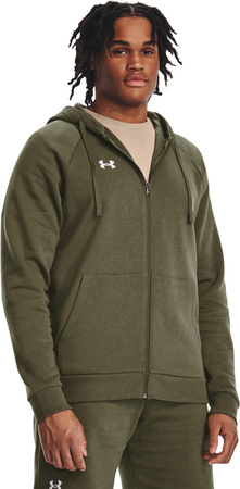 Bluza męska Under Armour Rival Fleece FZ Hoodie khaki 1379767 390