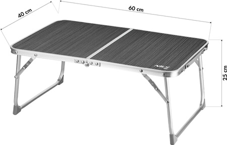 Stolik kempingowy turystyczny składany Nils Camp NC3402 ciemnoszary 40x60x25cm