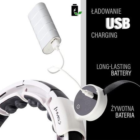 Zestaw hula hop magnetyczne HMS HHM16 z licznikiem pas wyszczuplający BR163 czarny