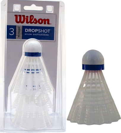 Lotka badminton nylon 3szt Wilson dropshot biała