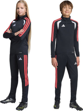 Spodnie dla dzieci adidas Tiro 26 League Slim czarno-czerwone JY7115