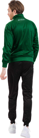 Dres treningowy piłkarski komplet bluza spodnie Givova Tuta Visa Triacetato zielono-czarny TR018 1310