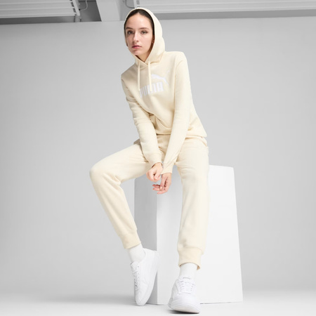 Bluza damska z kapturem kangurka Puma ESS No.1 Logo Hoodie FL kremowa 682389 87