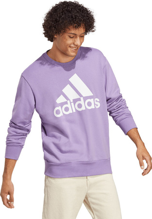 Bluza męska adidas Essentials French Terry Big Logo fioletowa IC9327