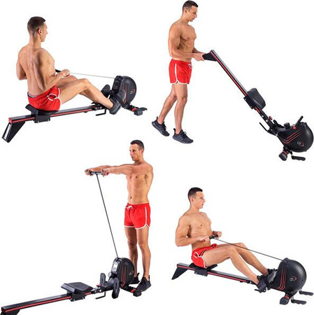 Wioślarz magnetyczny treningowy domowy HMS wymiary 187 x 58 x 47 cm