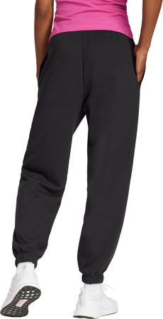 Spodnie damskie adidas Essentials Linear French Terry Cuffed czarne JC5948