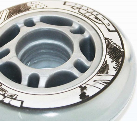 Kółka Nils Extreme PU 72x24 82A przezroczyste 4 sztuki