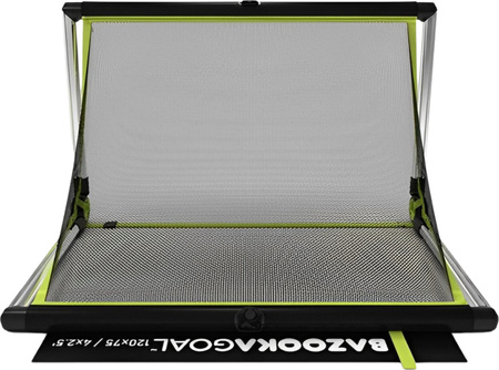 Bramka do piłki nożnej Bazooka 120x75 aluminiowa czarno-żółta 06204