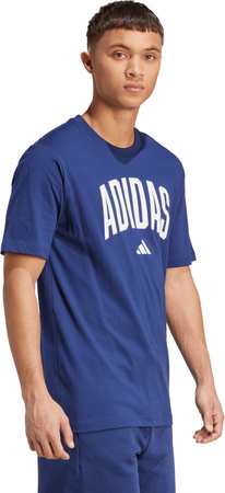 Koszulka męska adidas Collegiate Lineage Graphic ciemnoniebieska JM6417