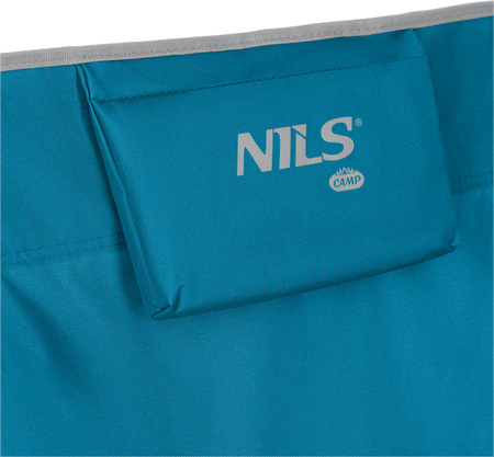 Krzesło turystyczne plażowe składane Nils Camp NC3306 niebiesko-szare 55×55×68cm