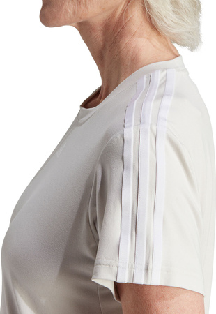 Koszulka damska adidas Aeroready Train Essentials 3-Stripes Tee beżowa HZ5681