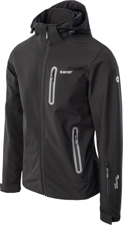 Męska kurtka przejściowa softshell membrana 10000mm Nikos II czarna rozmiar S