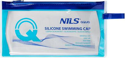 Czepek silikonowy dots Nils aqua nqc jednokolorowy szary