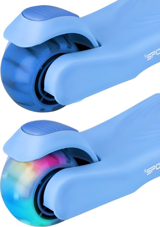 Hulajnoga trójkołowa balansowa kółka LED Spokey Hopi niebieska 944616