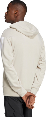 Bluza męska adidas Essentials 3-Stripes French Terry Hoodie beżowa JE6367