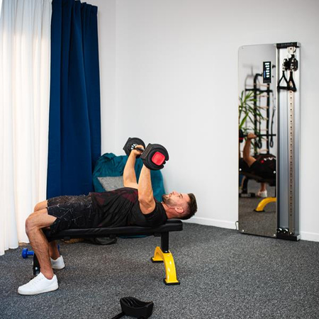 Zestaw regulowanych sztangielek 41 kg HMS sgr18 pro set 3w1