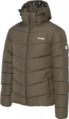 Męska kurtka zimowa pikowana ocieplana z kapturem Hi-tec Varmi rozmiar XXL