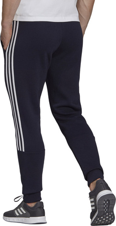 Spodnie męskie adidas Essentials Tapered Cuff 3 Stripes granatowe GK8977