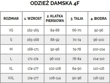 Spodnie legginsy bielizna termoaktywna damska 4F F217 szare 4FWAW25USEAF217 27S