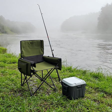Krzesło turystyczne na ryby składane Nils Camp NC3703 zielone
