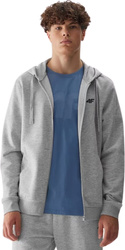 Bluza męska 4F M0951 chłodny jasny szary melanż 4FWSS24TSWSM0951 27M